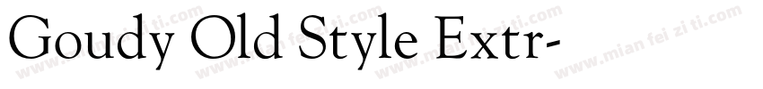 Goudy Old Style Extr字体转换